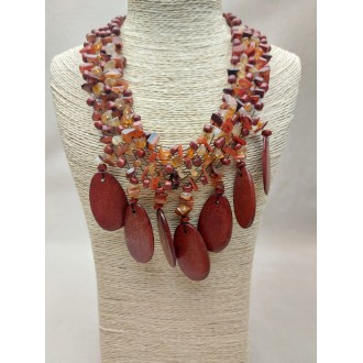 Kaklarota ( dabīgie akmeņi/koks )