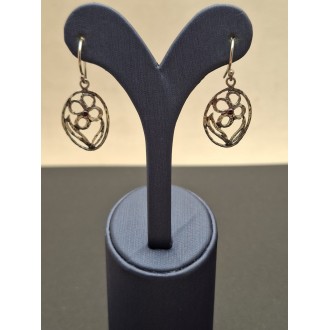 Vintage auskari ( sudrabs 925 / rubīns )