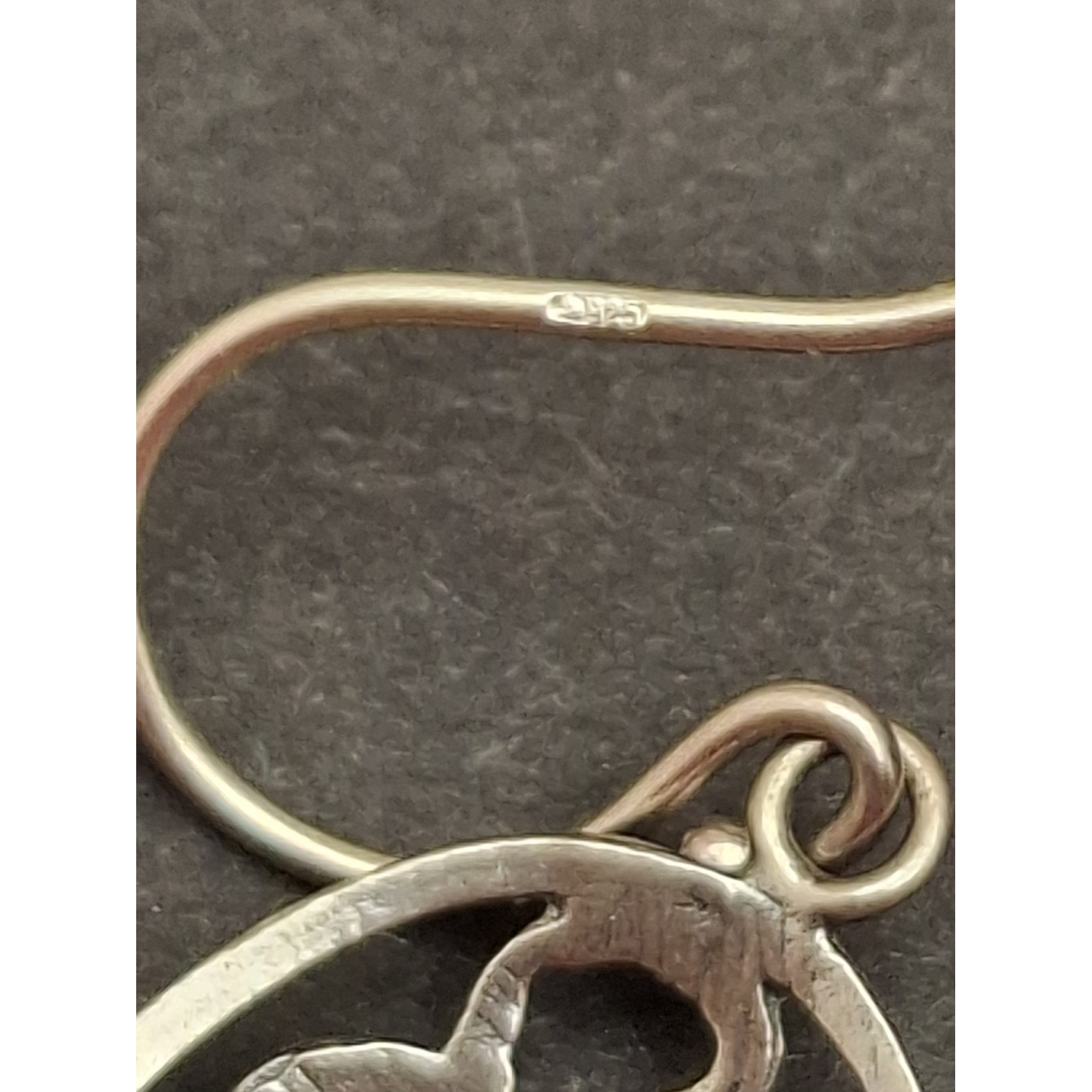 Vintage auskari ( sudrabs 925 / rubīns )