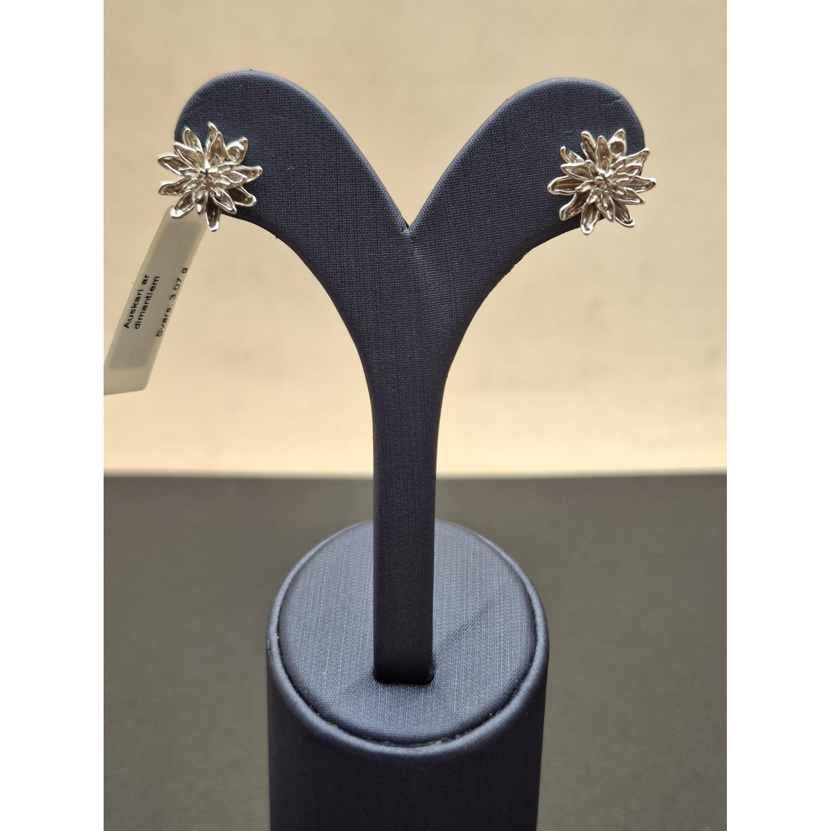 Vintage auskari ( sudrabs 925 / dimanti )