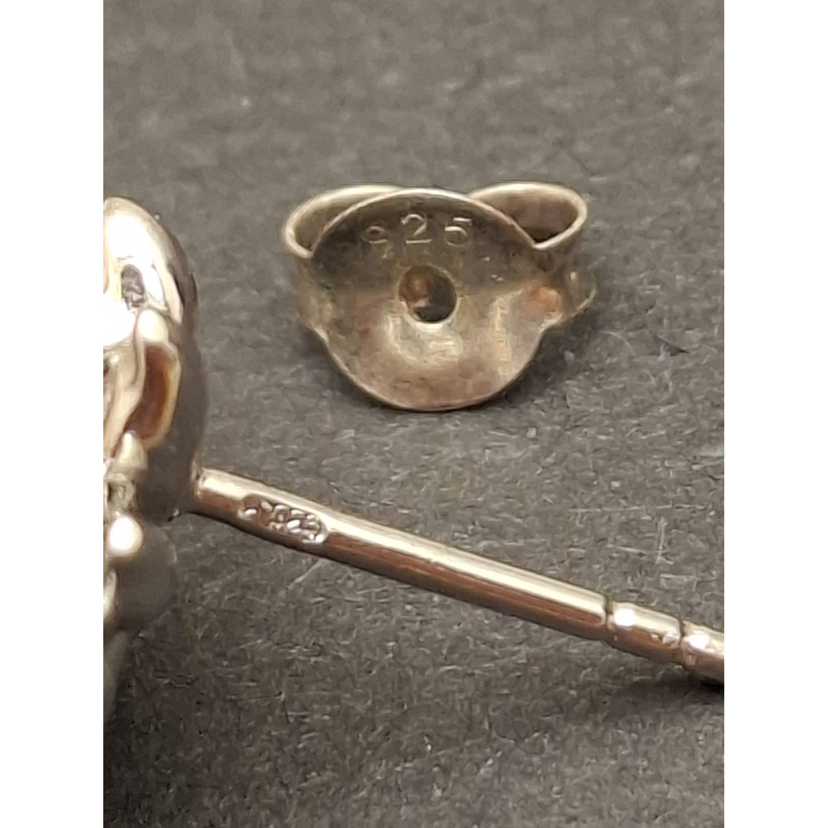 Vintage auskari ( sudrabs 925 / dimanti )