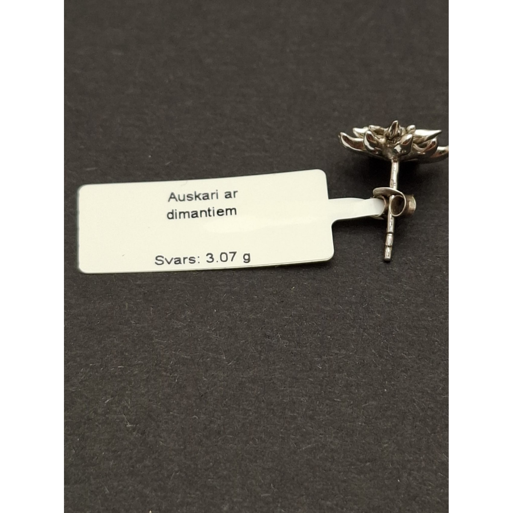 Vintage auskari ( sudrabs 925 / dimanti )